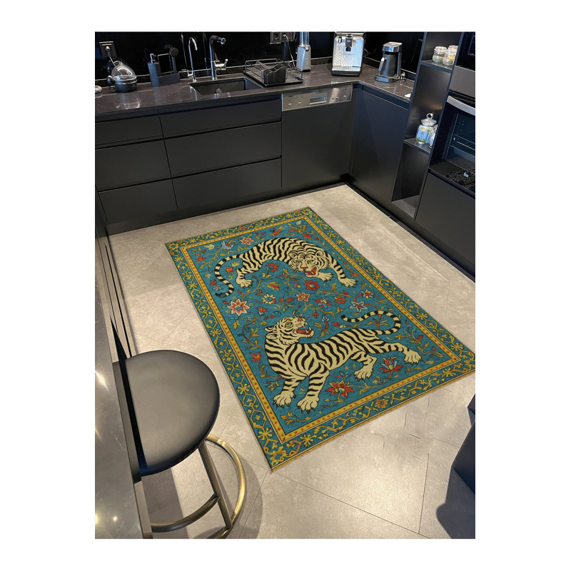 Tapis beige tissé traditionnel Mosso, 3'3" x 4'11"