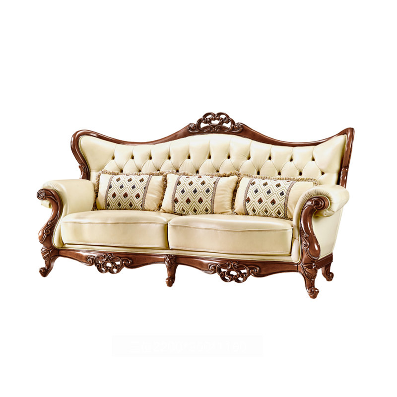 Canapé en cuir sculpté American Arm