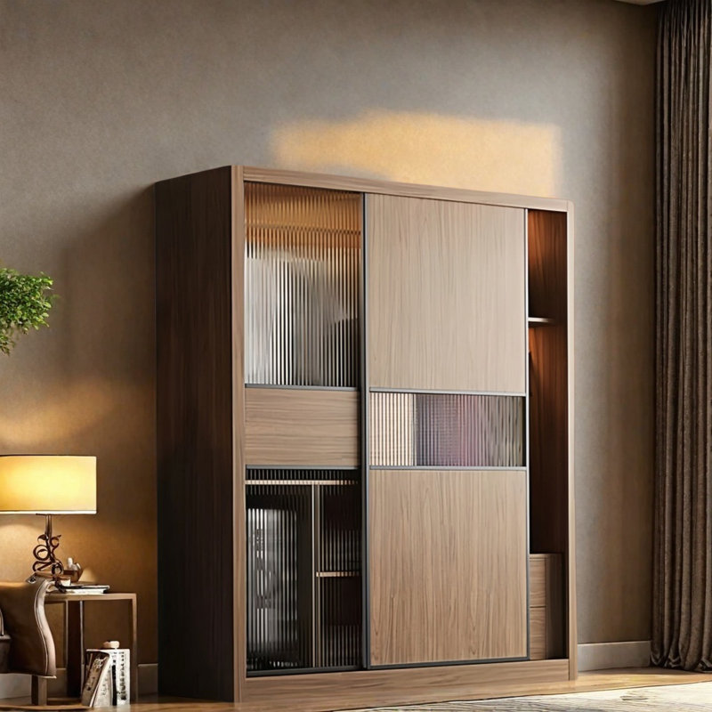 Garde-robe moderne, simple et classique, H 82,68 po x l 62,99 po x P 23,62 po
