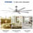 Smart 72" Integrated LED Ceiling Fan With Silver Blades
