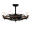 Ventilateur de plafond 33 pouces avec télécommande Dia, moteur à courant continu, 6 vitesses, 3 pales pour la salle à manger, l'entrée, la cuisine, le grain de bois