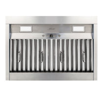 Nauxus 36 600 Cubic Feet Per Minute Ducted Insert Range Hood with Baffle  Filter and Light Included