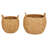 Round Hand-woven Water Hyacinth Basket Storage with Handles
