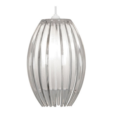Shawmut 26.5cm H Plastic Oval Pendant Shade ( Screw On )