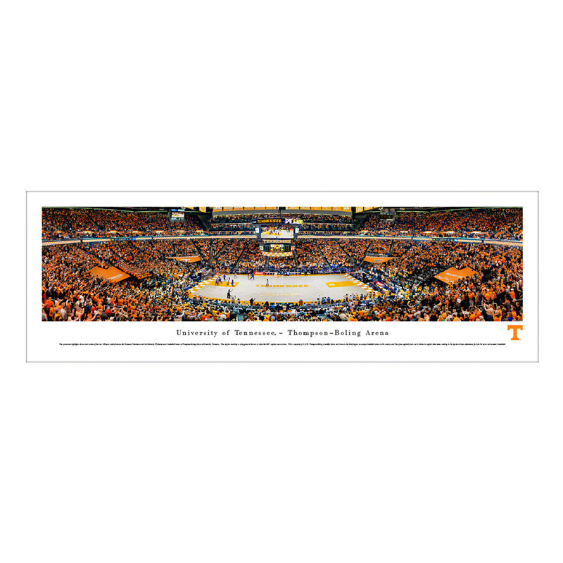 NCAA Tennessee Basketball Panoramic Print, Unframed, 13.5" H x 40" W x 0.1" D