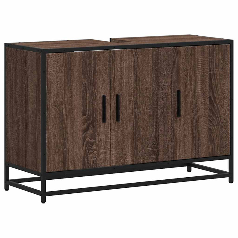 Altamae Bathroom Cabinet, Brown Oak