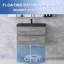 Meuble-lavabo mural mural flottant simple gris-832527709