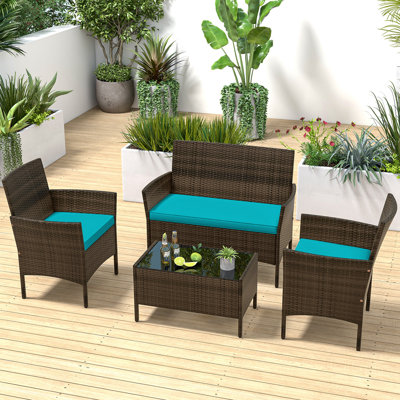 Delba 4 - Person Outdoor Seating Group with Cushions