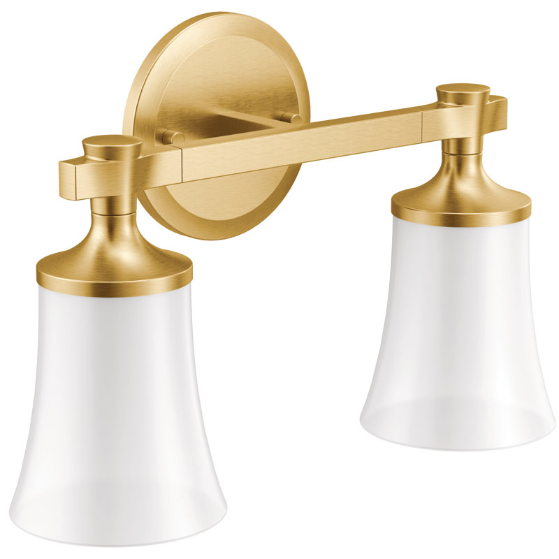 Flara 2-Light Vanity Light, Brushed Gold