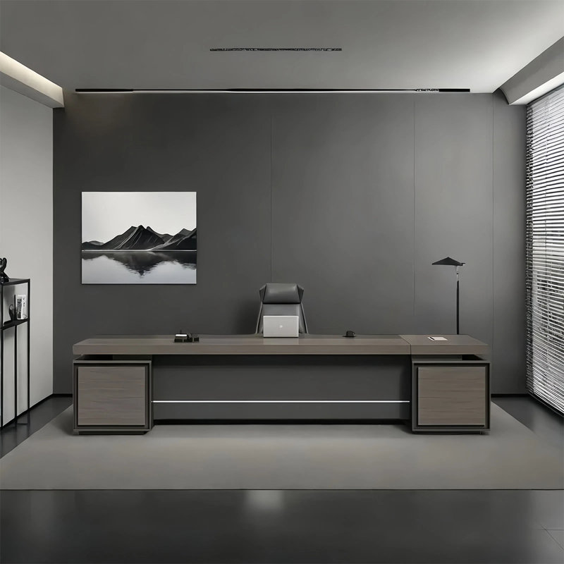 Bureau moderne gris à double face