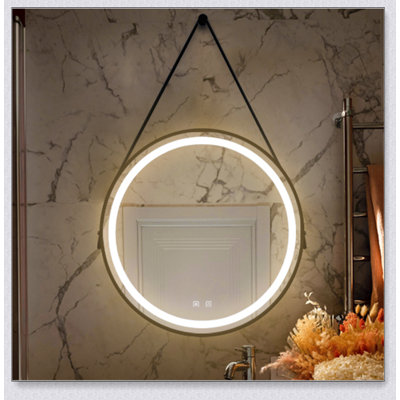 Bathroom LED Vanity Mirror With High Lumen, Dimmable Touch, Anti-Fog, And Adjustable Color Temperature For Modern Bathrooms