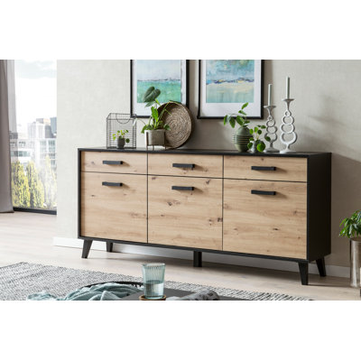 Artona 084 sideboard/ Front: Artisan/ Body: Black