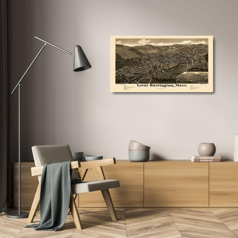 Art sur toile Alcott Hill® Burleigh Gallery, Great Barrington, Massachusetts, Burleigh, 1884, H 15 po x l 24 po
