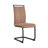 Set of 4 Modern Faux Leather Cantilever Dining Chairs with Vertical Stitching and Metal Base-92179326-129682607-129682610