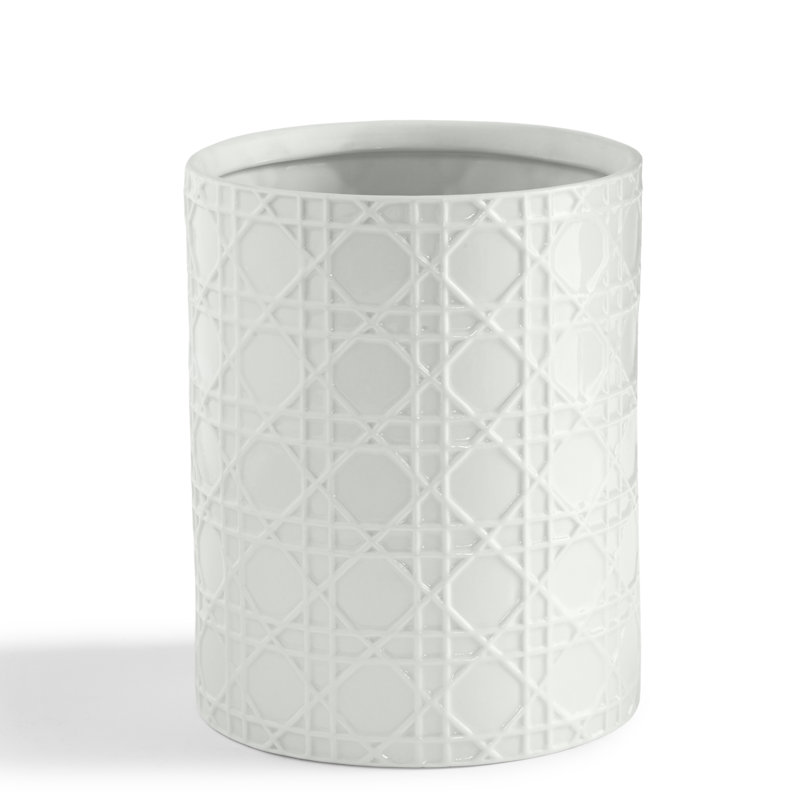 Nadler 100% Fine Porcelain Open Waste Basket - 2 Gallons