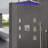 Brushed Nickel Ceiling Mount LED Rainfall Shower System with Thermostatic Control