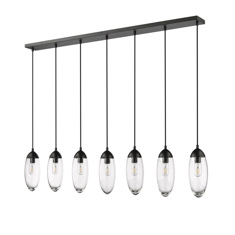 Maymie 7 - Light Dimmable Chandelier, Matte Black