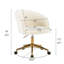 Chaise de bureau pivotante rembourrée en laine Leomie-2000808867