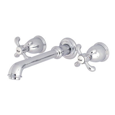 Kingston Brass French Country Two-Handle 3-Hole Wall Mount Roman Tub Faucet