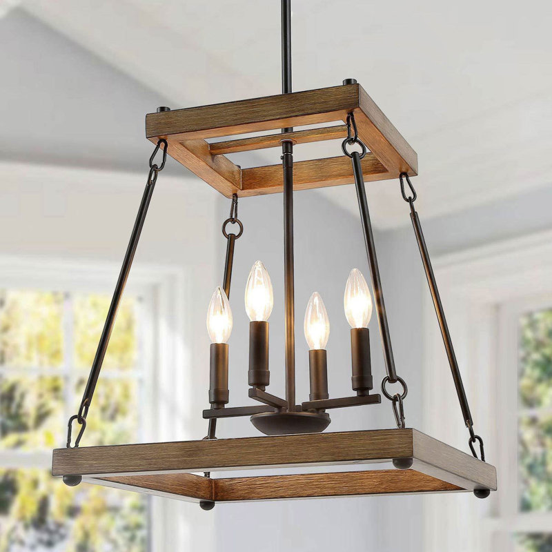 Luminaire suspendu géométrique à 4 lumières Marcus