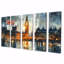 London Big Ben Landscape Glow II - City London Wall Decor - Art mural traditionnel 5 pièces-2000528647