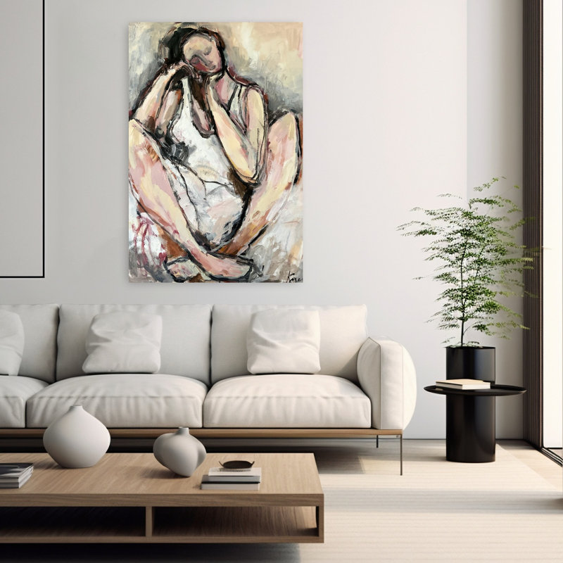 Art contemporain contemporain abstrait, H 60 po x l 40 po