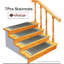 Tapis d'escalier intérieur gris antidérapant
