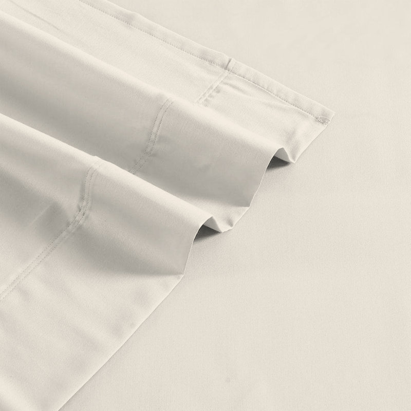 Soft & Silky Tencel Sateen Lyocell Sheet, Full/Double, Ivory