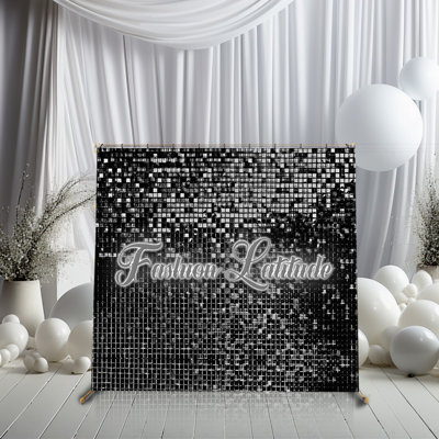 12"x12" Clear Back Shimmer Sequin Wall Panels for Backdrop, Photo Booth, Wedding, Graduation, Bridal, and Birthday Party Decor