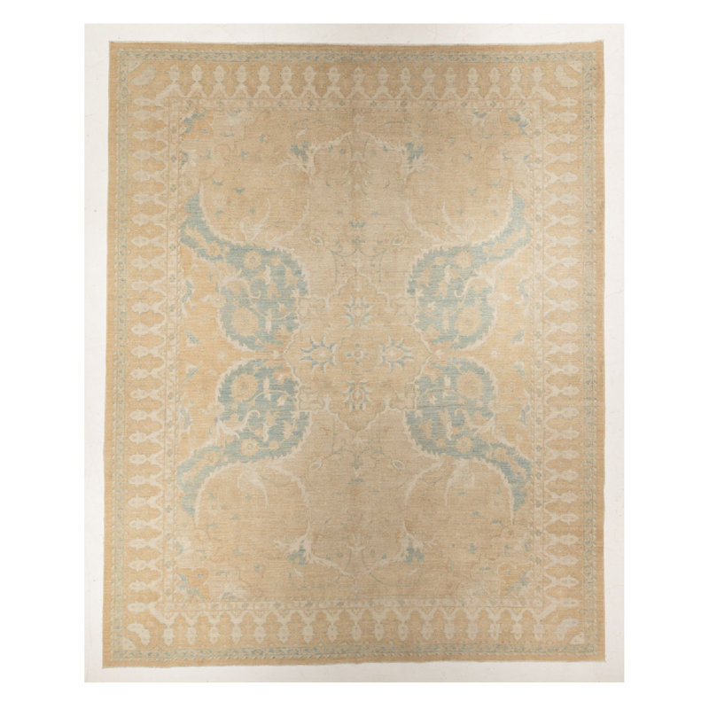Handmade Cotton and Wool Oriental Area Rug