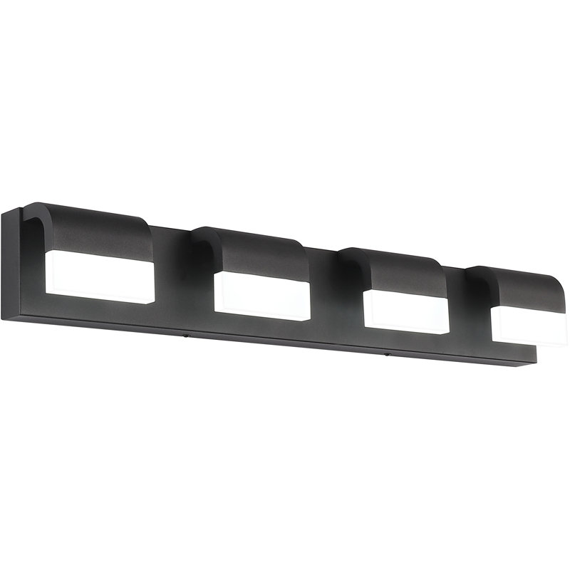 Dimmable LED Vanity Light, Matte Black, 4