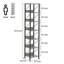 168cm H x 34.8cm W Metal Bookcase-975218477