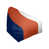 Blue/Tangerine/White