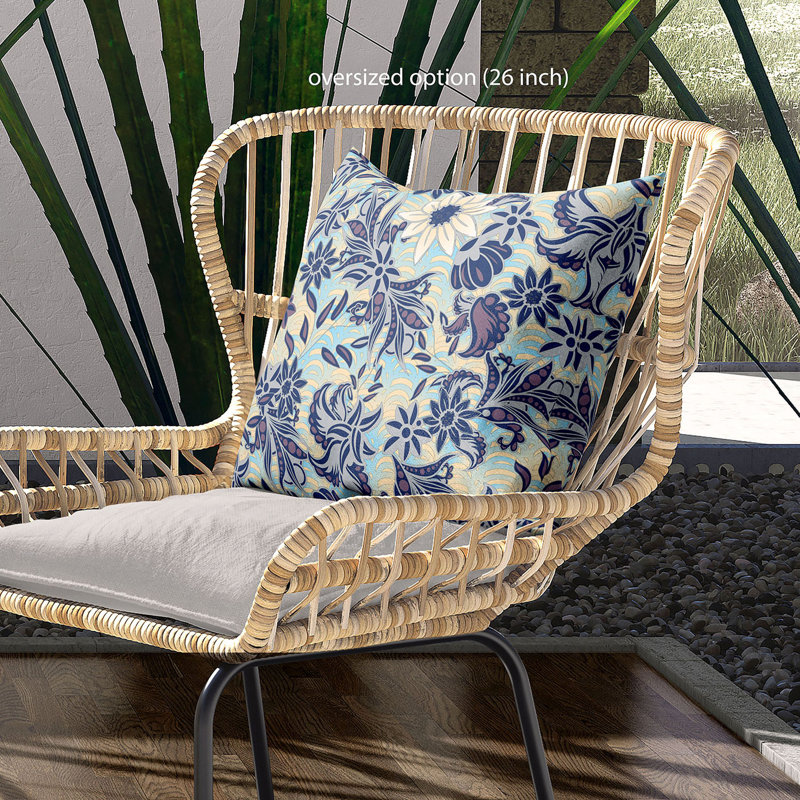 Housse et insert de coussin décoratif intérieur / extérieur en mélange de polyester, 18 po x 18 po