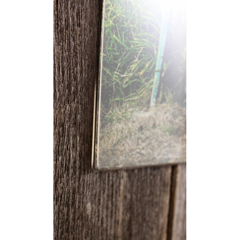 Rustic Weathered Gray 5x7 Reclaimed Wood Floating Wall Frame