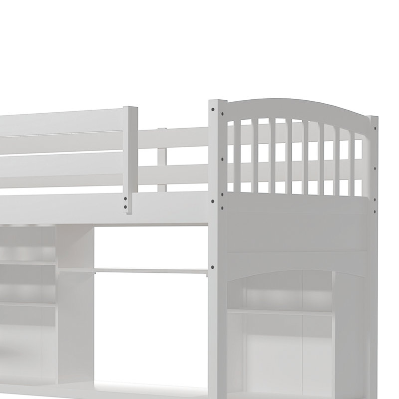 Guagliardo Kids Twin Loft Bed, White