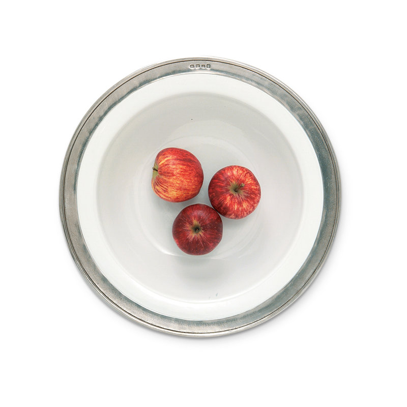 Convivio Handmade Pewter Serving Bowl, 3.5" H x 15" W x 15"D