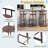 Set Of 3 Bar Stools With Backrest, Footrest And Metal Frame