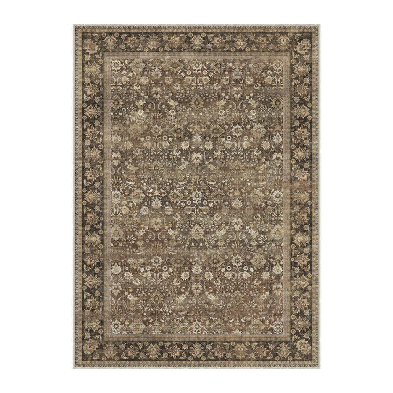 Tapis oriental rétro Verida, Rectangle 7 pi 9 po x 9 pi 9 po