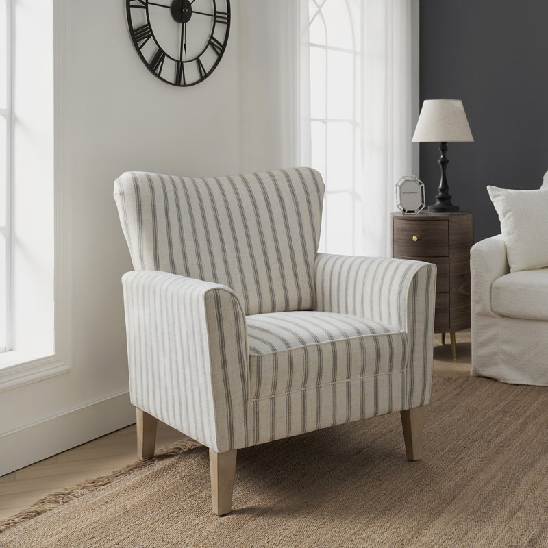 Gustaf 52cm Wide Country Armchair with Solid Wood Legs