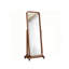 64.96"Rectangular glass mirror with brown rubberwood frame for dressing-686033320
