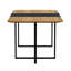 Ensemble de table de salle à manger 9 pièces pour 8 personnes, table de cuisine moderne bicolore grain de bois et noir avec 8 chaises en cuir de polyuréthane blanc, conception fixe non extensible