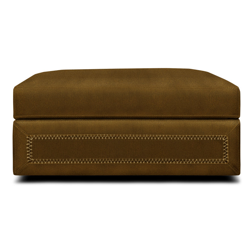 Downtown Cowboy Leather Ottoman, Mustang (Maestro Artisano), Espresso