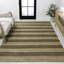 Zemple Rustic Farmhouse Woven Jute Stripe Natural/Brown Rug-1986294748