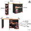 Kitchen Island With 1 Door, 4 Drawers And Extendable Table-1989360743