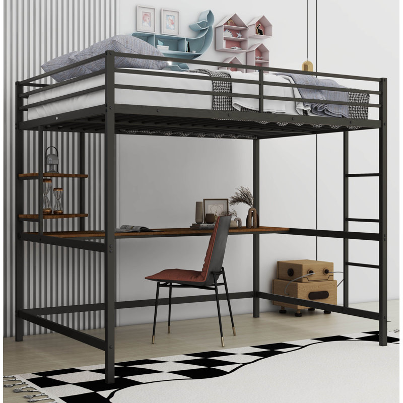 Lit mezzanine double Ozbourn Kids, Noir