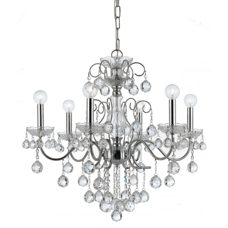 Lustre traditionnel / classique à 6 lumières de style bougie Salgado