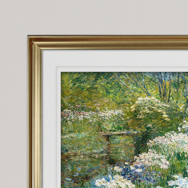 « the water-jardin », impression, Or, H 28 po x l 38 po x P 1,5 po