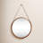 Leather Strap Hanging Wood Wall Mirror-23509694