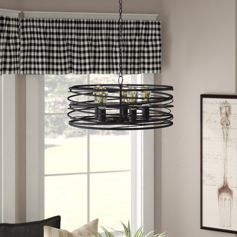 Poitras 5 - Light Dimmable Drum Chandelier